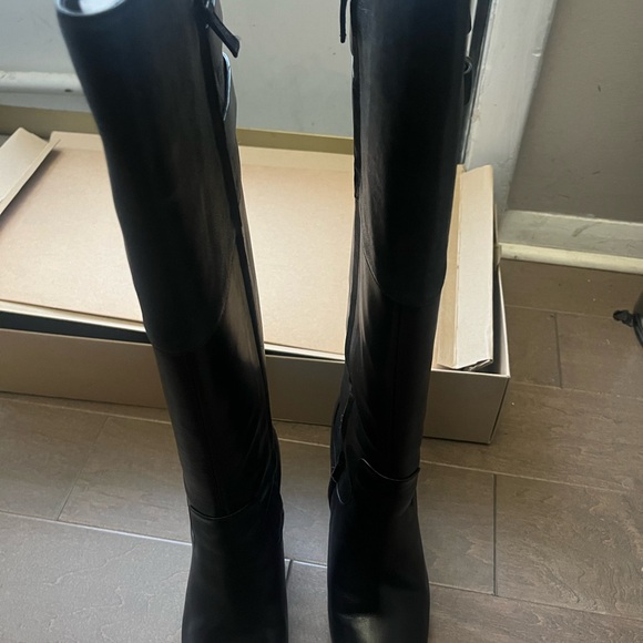 NWB Cole Haan Nike Air Technology Courtney Tall II Leather Boots Black Size 9.5 - Picture 11 of 11